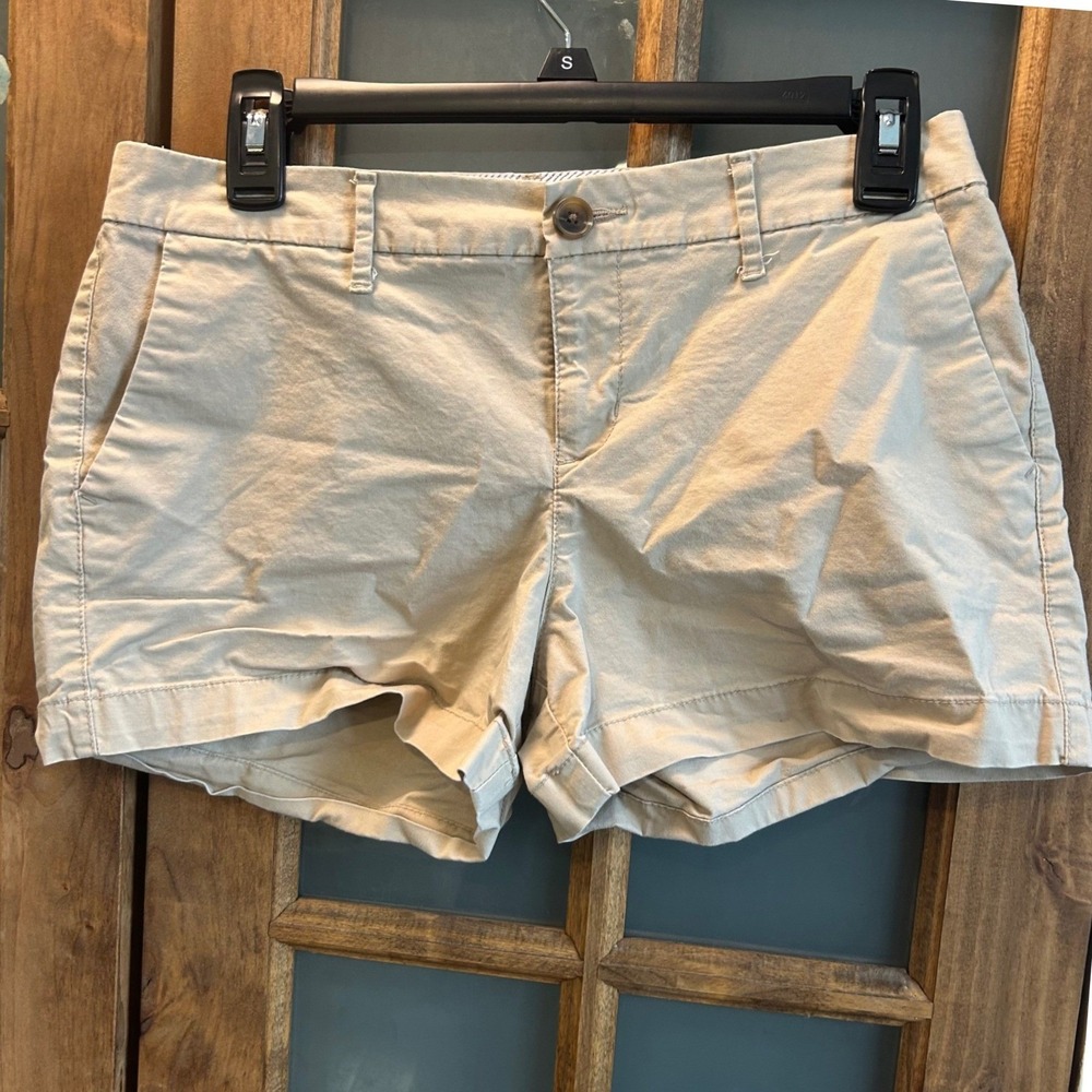 Old Navy Everyday Short Women Size 2 Khaki Tan Cotton Stretch Chino Casual